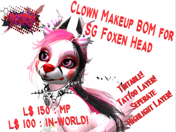 Snickers' Foxen Clown BOM Tintable