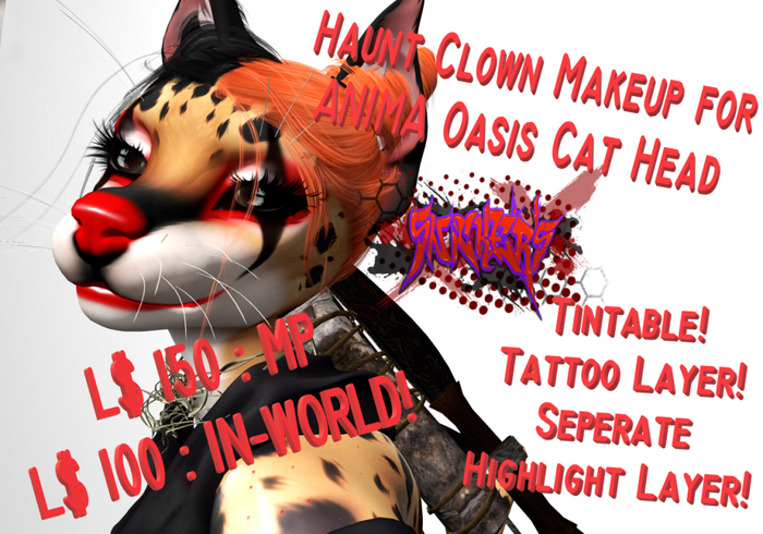 Snickers' Oasis Cat Haunt Clown BOM Tintable