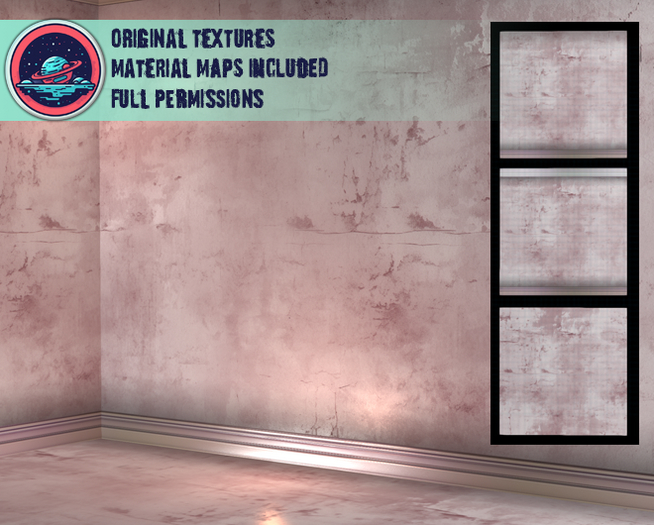 ::T:: Materials Texture: Distressed Pastel Wall 5a-c (Rose Pink) 10% off