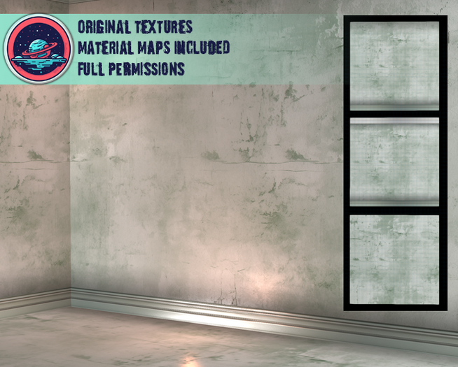 ::T:: Materials Texture: Distressed Pastel Wall 5a-c (Sage Green) 10% Off