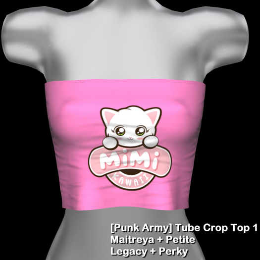 [Punk Army] Tube Crop Top 1