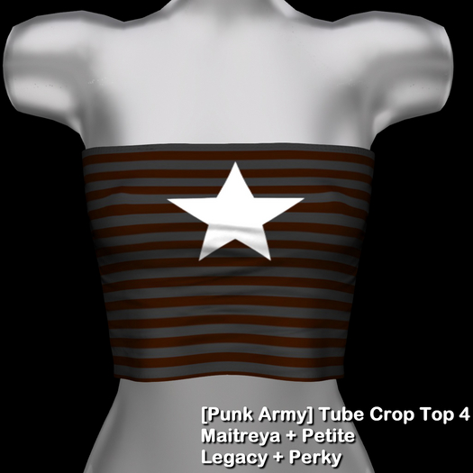 [Punk Army] Tube Crop Top 4