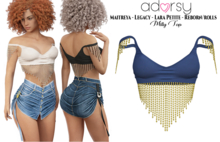 adorsy - Milly Top Blue - Maitreya/Legacy-Nerido/Lara Petite/Reborn-Juicy