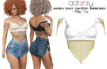 adorsy - Milly Top White - Maitreya/Legacy-Nerido/Lara Petite/Reborn-Juicy