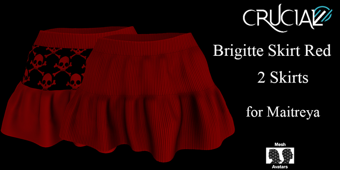 Crucial - Brigitte skirt Red Box