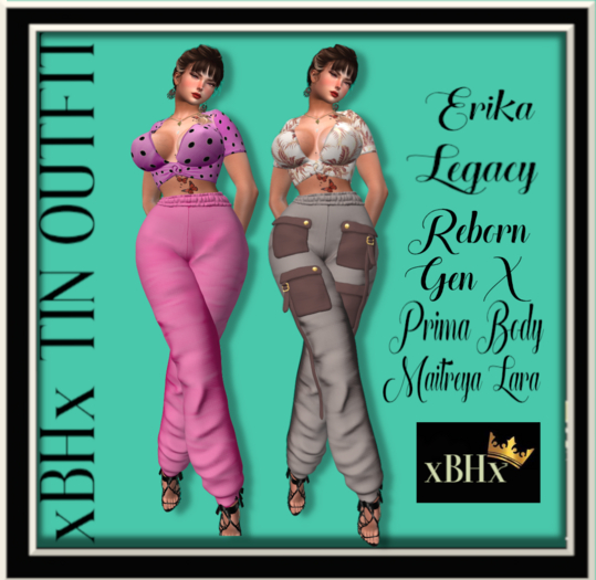 xBHx  TIN OUTFIT TOP AND PANTS