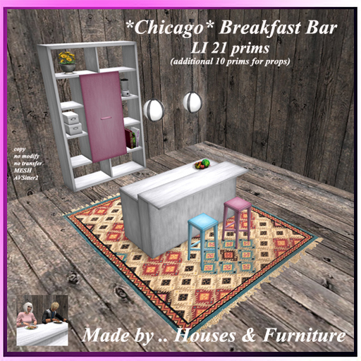 *Chicago* Breakfast Bar & Cabinet
