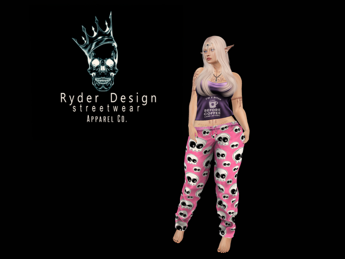 *Ryder* Sally Pajama Pants Skulls II