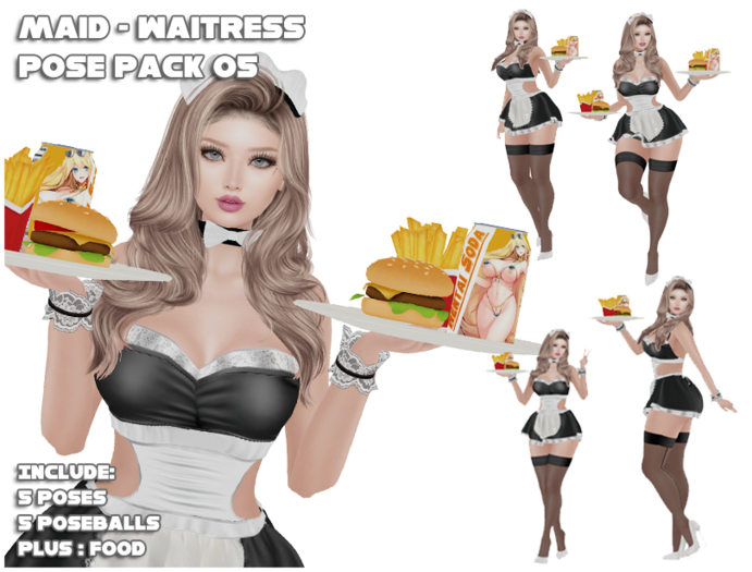 Waitress Pose pack