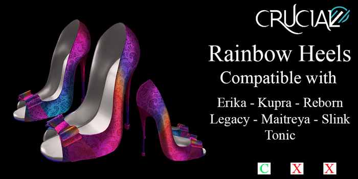 Crucial - Rainbow Heels  Box