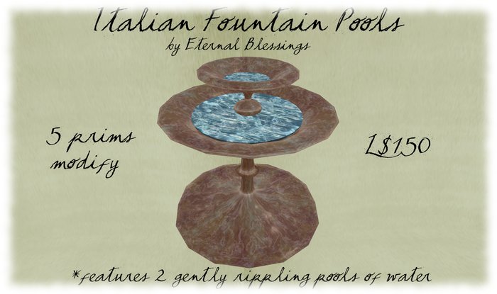 Eternal Blessings Italian Fountain Pools (boxed)