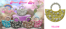 #UNIVERSA - Pearl Flower Bag - YELLOW