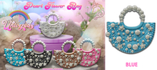 #UNIVERSA - Pearl Flower Bag - BLUE
