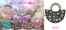 #UNIVERSA - Pearl Flower Bag - BLACK