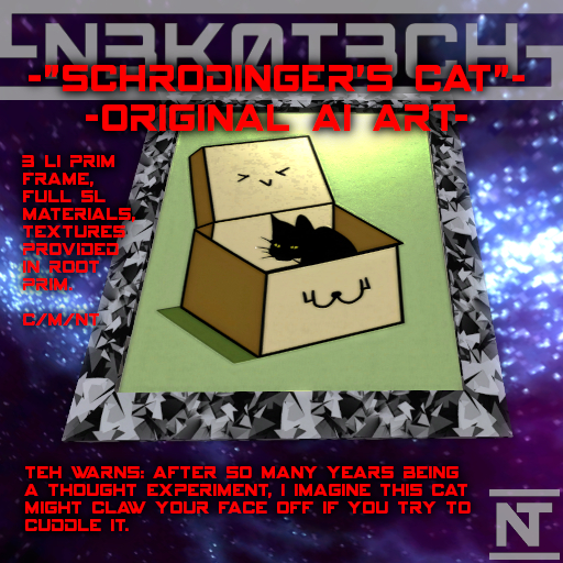 [-NT-] Original AI Art ["Schrodinger's Cat"] [Boxed]
