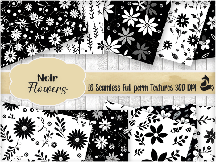 FF Noir flowers Seamless Textures