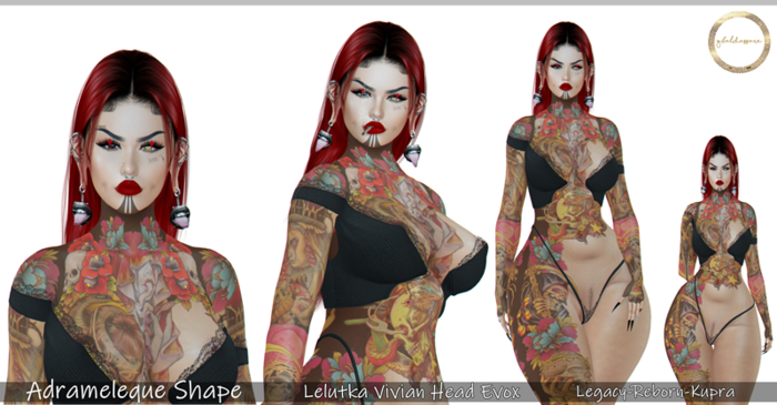 ::G.B-Adrameleque Shape-Lelutka Vivian Head Evox::