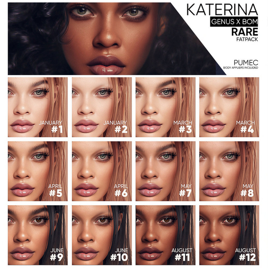 #8 --- PUMEC  -  KATERINA - MAY --- GENUS x BOM -- Head AND Body Skin