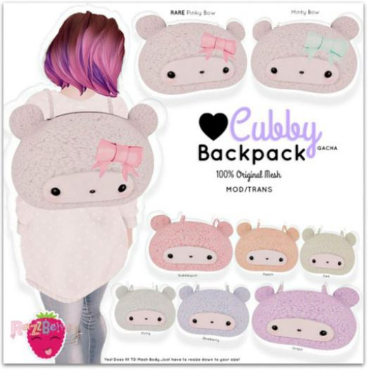 [RI] Cubby Backpack (Bubblegum)