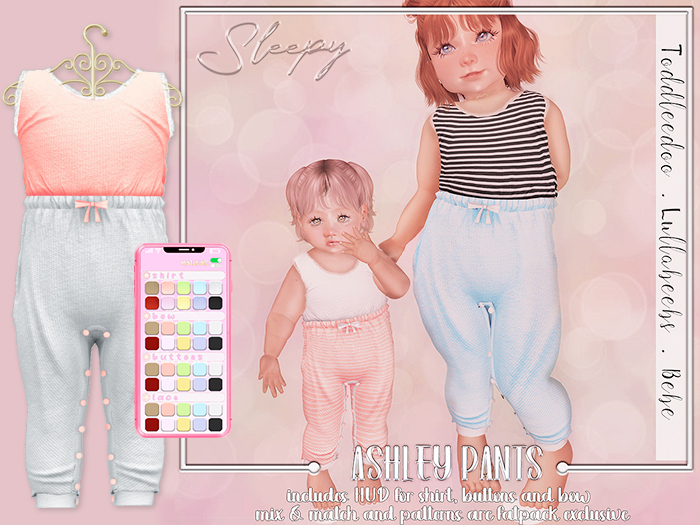 sleepy. ashley pants -white- 