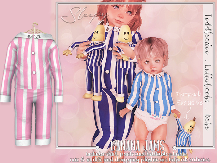 sleepy. banana jams -pink-