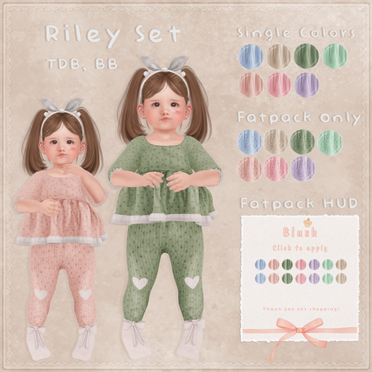 Blush. Riley Set - Green