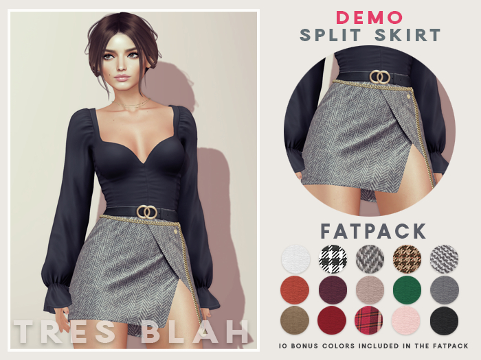 DEMO - Tres Blah - Split Skirt - Fatpack