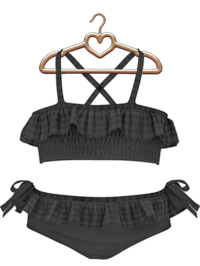{Lula Belle} Ginger Bikini Set - COAL {boxed}