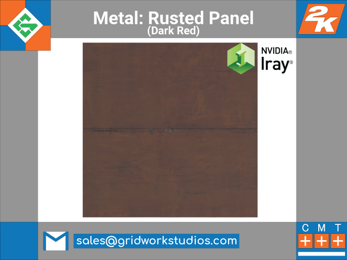 Metal: Rusted Panel (Dark Red)