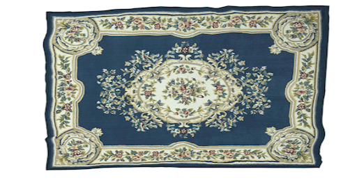 (L&K DECOR EMPORIUM) Rectangle Vintage Floral Rug-Blue