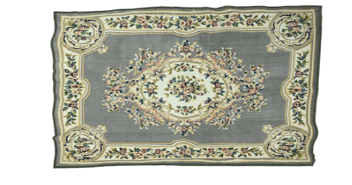 (L&K DECOR EMPORIUM) Rectangle Vintage Floral Rug-Grey