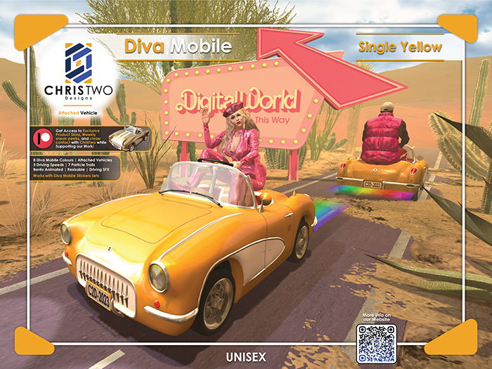 Diva Mobile - Yellow -  [Chris Two Designs]