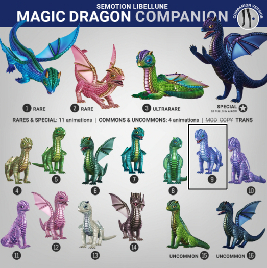 SEmotion Libellune Magic Dragon Companion COMMON 09