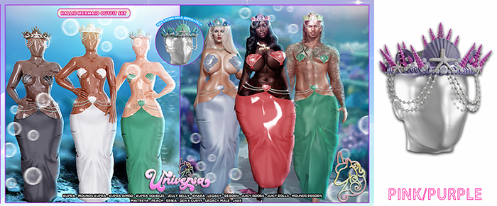#UNIVERSA - Hallie Sea Crown - Pink & Purple