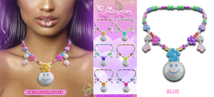 #UNIVERSA - Smile Necklace - Blue