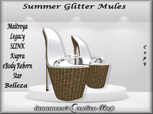 Summer Glitter Mules