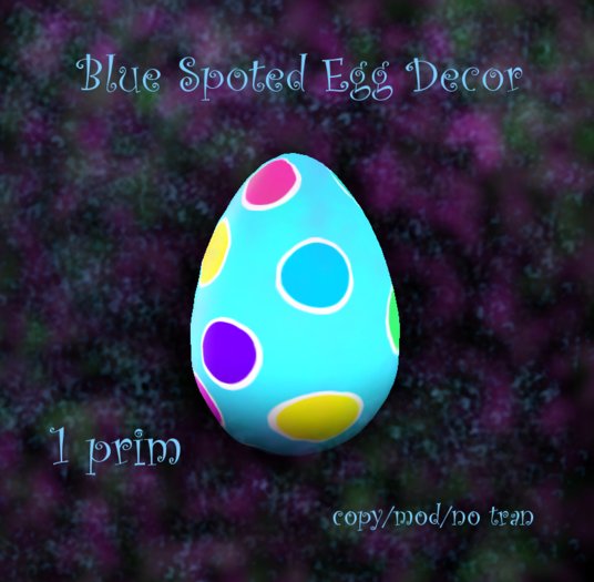 Blue Spotted egg decor
