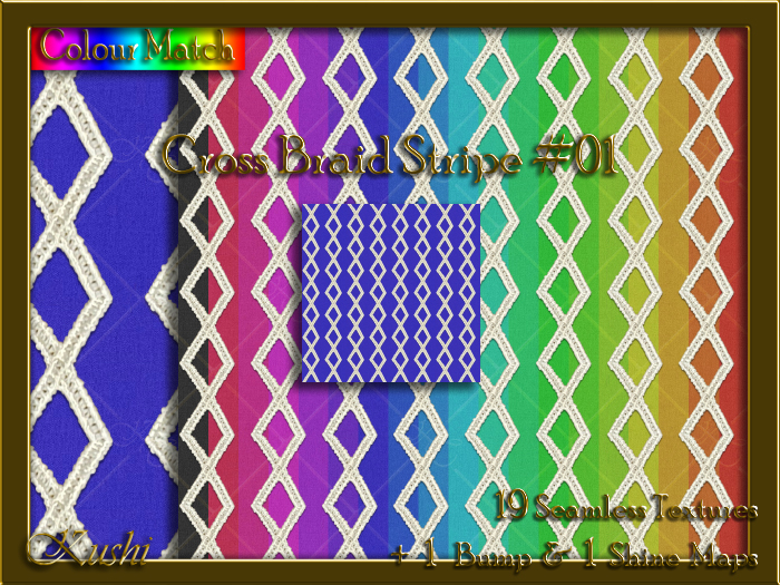 Cross Braid Stripe #01 Seamless Texture Pack