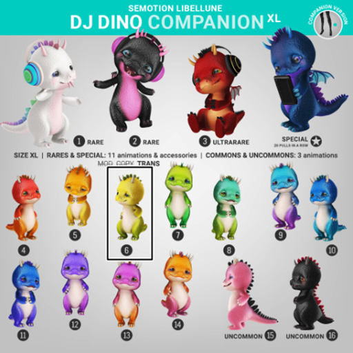 SEmotion Libellune DJ Dino XS Companion COMMON 06