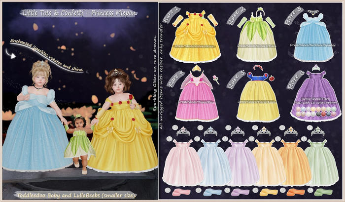 17. Little Tots & Confetti. Princess Dress - Orange TDB