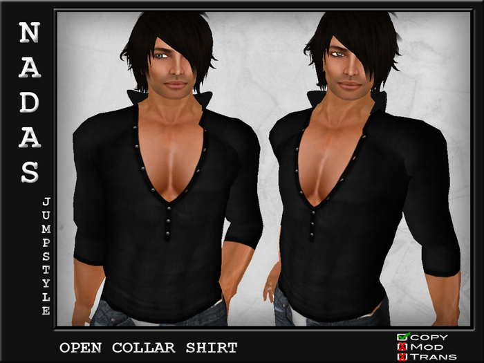 NADAS-JUMPSTYLE-OPEN-COLLAR-SHIRT-BLACK