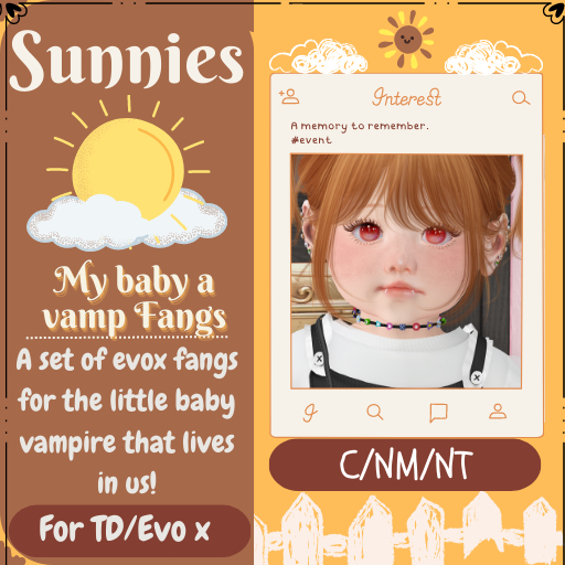 *Sunnies *- My baby is a vamp fangs