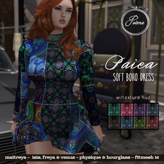 {Poeme} Paica Soft Boho Dress w/HUD 