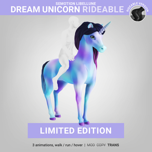 SEmotion Libellune Dream Unicorn Rideable LIMITED