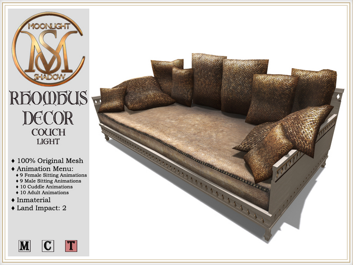 [MoonSha] Rhombus Decor - Couch - Light (Boxed)
