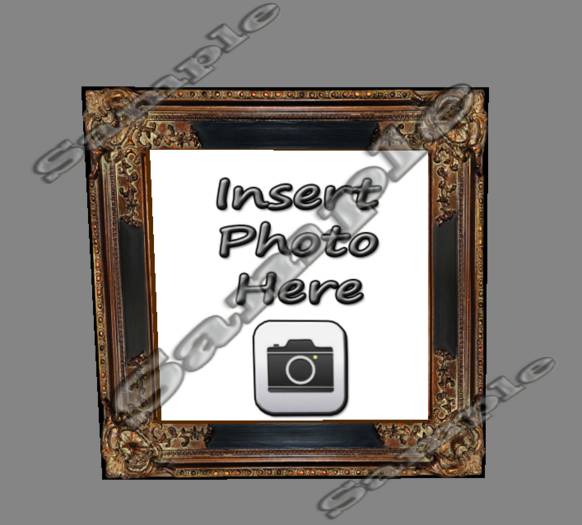 Black Wood Trimmed Frame