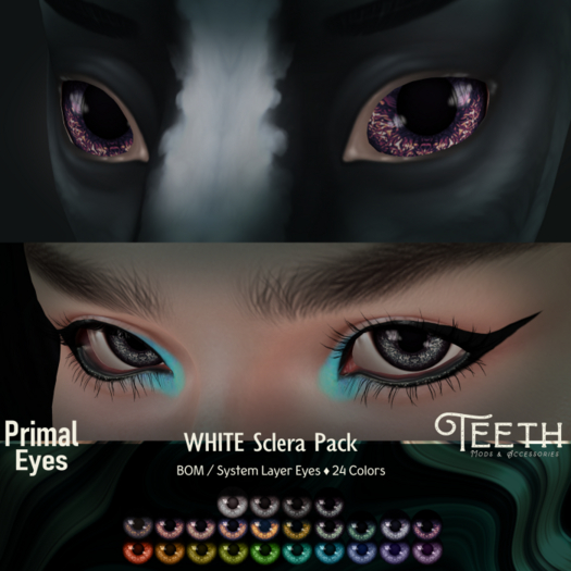 [T] // Primal Eyes : WHITE Sclera Pack