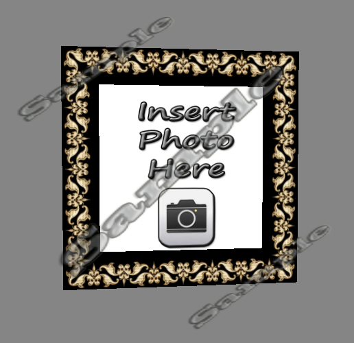 Black and Gold Decorative Frame