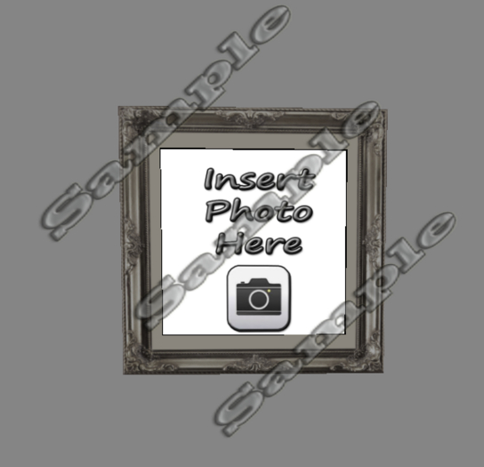 Gray Ornate Frame