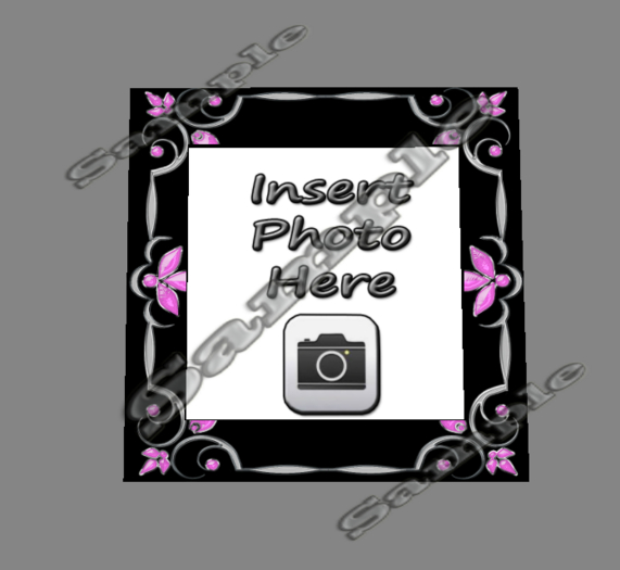 Black Floral Frame